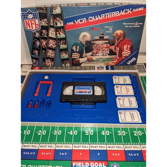 NFL Football VCR Quarterback Game VHS Board Game 1986 Team Never Played - Picture 1 of 6